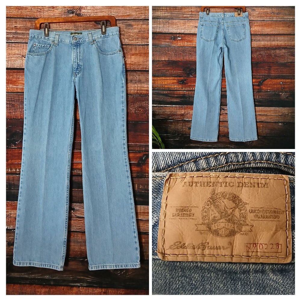 Eddie Bauer Vintage Jeans 8 Petite 8P Boot Cut Mid Rise 100% Cotton